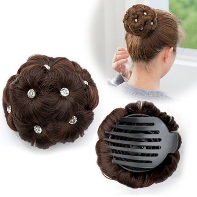 AOSIWIG Hair Curly Chignon Bun Donut Clip In Hairpiece Extensions For Women Synthetic High Temperature Fiber Chignon