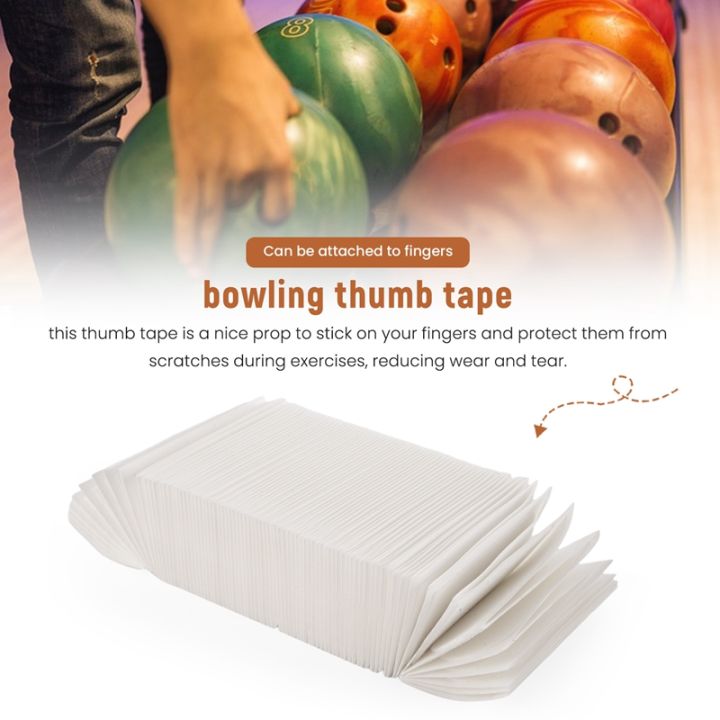 160-pieces-bowling-thumb-tape-bowling-finger-tape-protective-bowling-tape-white-elastic-patch-bowling-accessories