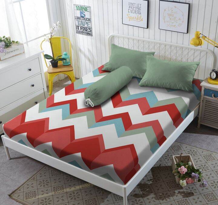 Bed Cover Set Sprei Flat 180x200 King B2 Kintakun Lite Microfiber Motif