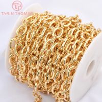 (5111)1 Meter Chain Link 10x14MM 24K Gold Color Necklace Chains Bracelet chains Quality Diy Jewelry Findings Accessories DIY accessories and others