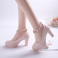 CODwumei04 Womens High Heel Fashion High Heel Wedding Shoes Round Head Dance Shoes