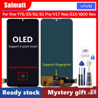 จอ OLED Salmatt สำหรับ Vivo S1/S1 Pro/Y7S/Z5/V17 Neo/Vivo Z1X/IQOO Neo สัมผัสหน้าจอ LCD ชิ้นส่วนหน้าจอดิจิตอลรองรับหน้าจอลายนิ้วมือสำหรับ Vivo S1 1907/S1 Pro 1920/Y7S V1907/Z5 v1921A/V17 Neo/vivo Z1X 1917/IQOO Neo V1914A