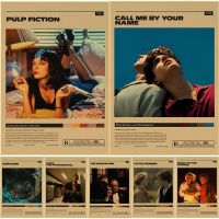 【YF】❀✿۞  Hot Movie Poster Pulp Fiction Call By Your Name Little Paper Bar Wall Painting