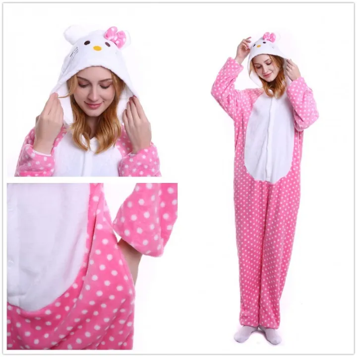 Hello-Kitty Onesie Costume Cosplay Sleepwear | Lazada PH