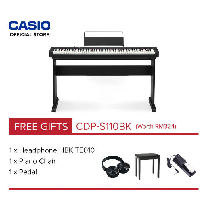 [PREORDER] CASIO Digital Piano CDPS110BK Black (Full Package) Lazada