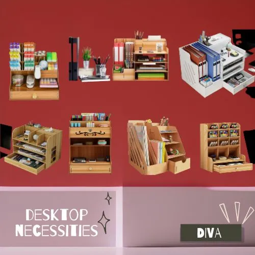 Diva Office Supplies Desk Organizer Wooden Desk Organizer Multi-Functional  Diy Pen Holder Box | Lazada Ph