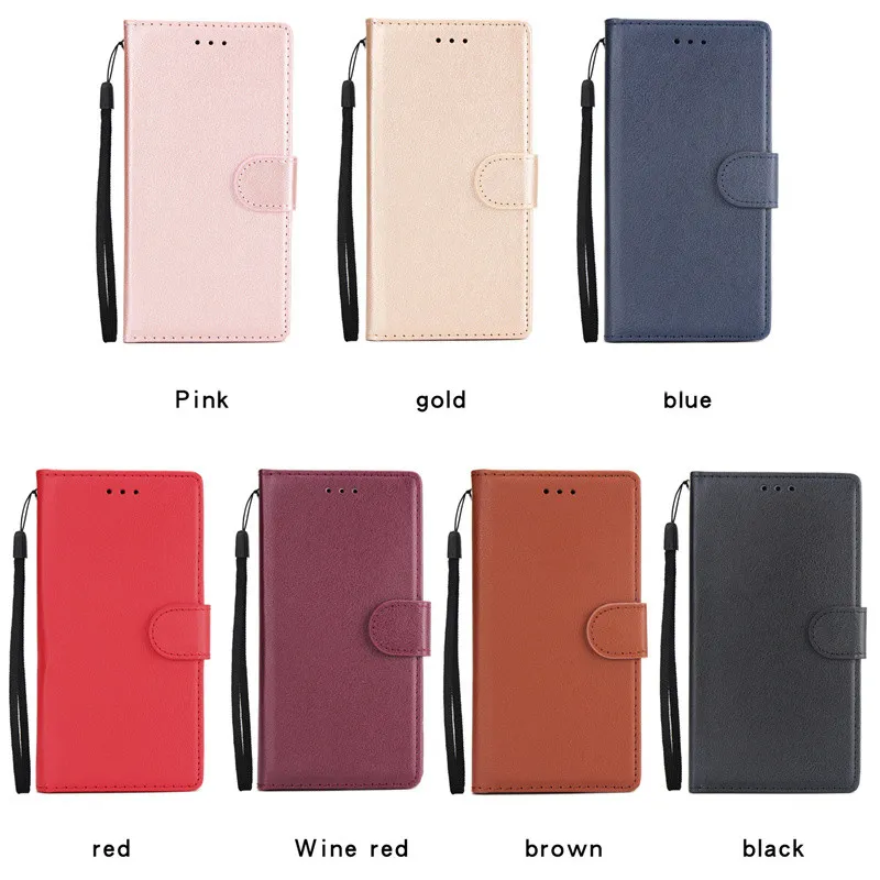 Flip Wallet Case PU Leather with Card Slots Classic Style for