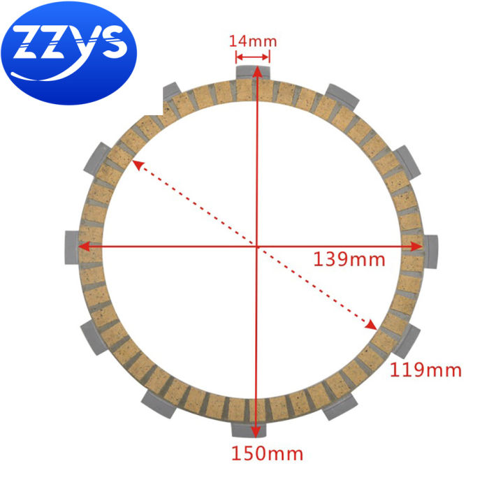 แผ่นแรงเสียดทานจานคลัชมอเตอร์ไซค์สำหรับ-giera-500-saturno-rc600-rc-xrt-600-xrt600สำหรับ-honda-cb350-cb360-cb360g-cb-350-360