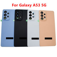 ฝาหลังแบตเตอรี่ A53สำหรับ Samsung Galaxy A53 5G 2022พร้อมเลนส์กล้องถ่ายรูปตัวครอบอะไหล่เคสด้านหลังประตู + โลโก้