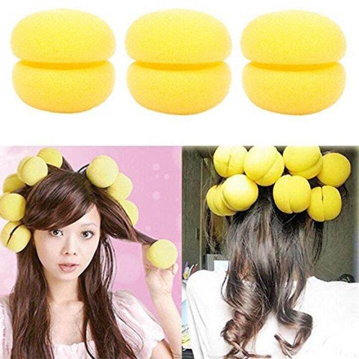 Hair Curler Ball Hair Rollers 6pc Foam Balls Bun Styling DIY Tools for
