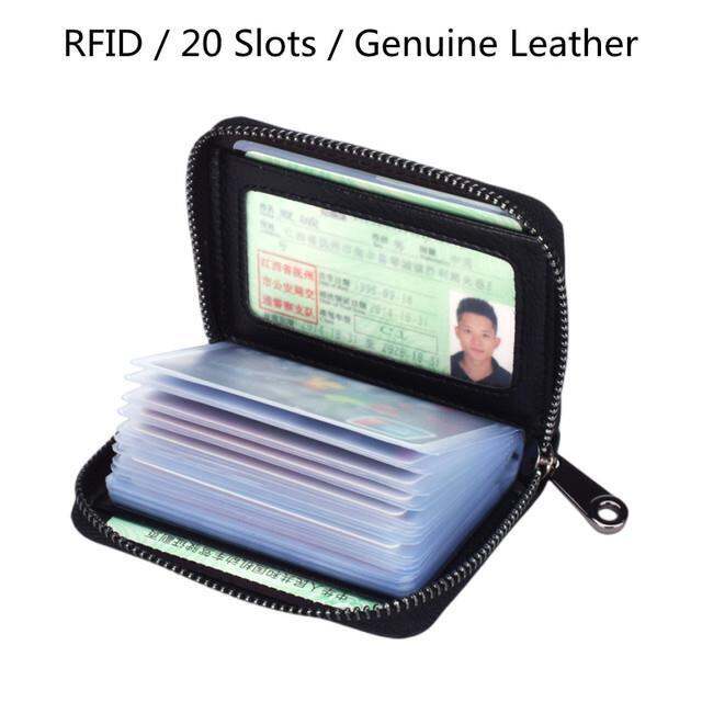 purdored-1-pc-men-business-card-holder-genuine-leather-credit-card-holder-women-zipper-pocket-unisex-card-case-zipper-coin-purse