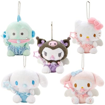 Sanrios Cinnamoroll My Melody Kuromi S Hangyodon ชุดจุกนมหลอกสำหรับเด็กตุ๊กตา Plushie น่ารักของเล่นจี้ตุ๊กตาของขวัญ