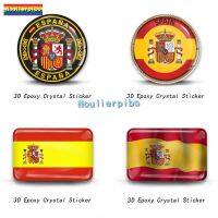 【hot】❦☍  Stereo Sticker Spain Badge Epoxy Decal Vinyl Car Decoration Laptop Motorcycle Helmet