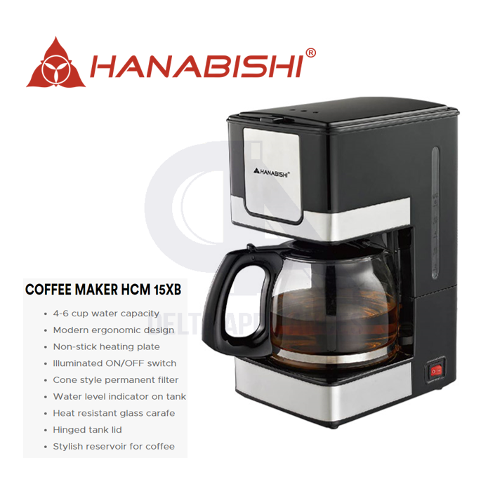 Hanabishi Coffee Maker Original with 1 Year Warranty HCM 15XB Lazada PH