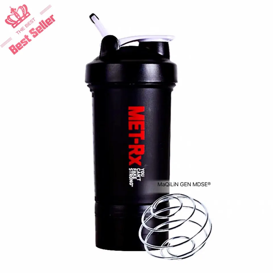 SUPER TOY Three Layer BPA Free Whey Protein Shaker Bottle Fitness Travel -  450 ML Leakproof Fitness Water Bottle