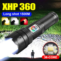 ใหม่2 In 1 XHP360LED ที่มีประสิทธิภาพสูงไฟฉาย LED Super Bright Reacharge ไฟฉายอัลตร้าที่มีประสิทธิภาพยุทธวิธีแสงโคมไฟตั้งแคมป์