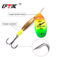 【cw】FTK 1Pcs 18g24g Spinner Bait Hard Spoon Bass Lures Metal Fishing Lure With Feather Treble Hooks For Fishing 【hot】