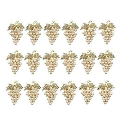 18Pcs Pearl Napkin Rings Napkin Buckle Holder Napkin Holders Wedding Party Table Decor Napkin Buckles