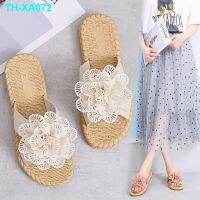 cool slippers female 2023 the new flat han edition fashion students ins tide flower