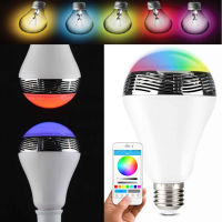 E27หลอดไฟโคมไฟดักแมลงระยะไกล Speaker LED บลูทูธ4.0เพลง RGB Light APP ใหม่