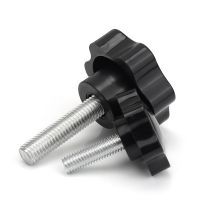 M5 M6 Knob screws Plum bakelite hand tighten screw handle 32mm star black hand thumb screws knob tightening manual screw