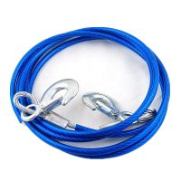 Caryfp Rubber Coated Tow Recovery Rope 7 Ton 4Meter Heavy Duty Wire for Car Road Boat