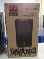 ตู้ลำโพง 12 นิ้ว Monitor มอนิเตอร์ ทรงคางหมู MASU E-3612 12" 2 Way Speaker BOX Professional Sound 1200 W Watts RMS  8 OHM Frequency 50 Hz- 18 KHz