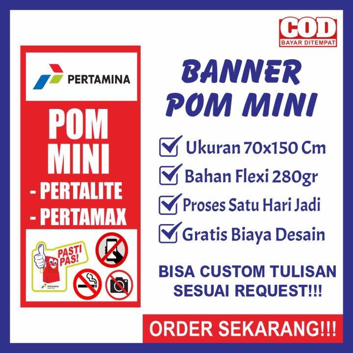 Banner Baner Bener Spanduk Sepanduk Backdrop Plang Poster Promosi Usaha Jual Jualan Bensin