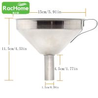 【CW】 Metal Funnel With Detachable Filter Wide Mouth Funnels Tools