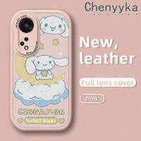 เคส Chenyyka สำหรับ OPPO Reno 8T 5G A1 Pro 5G ดีไซน์ใหม่ Cinnamoroll น่ารักกันกระแทกเคสหลังเคสใส่โทรศัพท์หนังฝาปิดซิลิโคนนุ่มกล้องฝาปิดเลนส์เต็มเคสป้องกัน