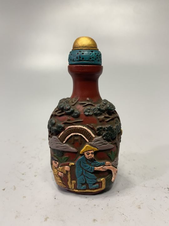exquisite-antique-lacquerware-boat-drawing-snuff-bottle-home-decoration
