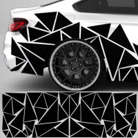 200X60cm Matte Black Creative Car Stickers SUV Truck Decoration Triangle Vinyl Decal Car Styling Accessories Stylish Stickers