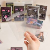 ；‘。、’ 50Pcs/Set Korea Card Sleeves Clear Acid Free 3 Inch Photocard Holographic Protector Film Album Binder