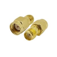 1Pcs RF Coaxial Coax Adapter ALLISHOP RF RP SMA Male Plug to SMA Female Jack Convertor Connector Straight Goldplated