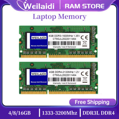 DDR4 DDR3L 2G 4G 8G 16G 1333 1600Mhz Memoria RAM PC4 2133 2400 2666MHZ Latpop โน้ตบุ๊คหน่วยความจำ3200Mhz SO DIMM 204 260Pin