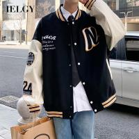 IELGY เสื้อแจ็คเก็ตเบสบอลสไตล์ฮ่องกงสำหรับผู้ชาย