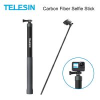 Telein คาร์บอนไฟเบอร์ไม้เซลฟี่สติ๊กขาตั้งเดี่ยวสำหรับกล้อง Go Pro Insta360 Osmo Action DJI กล้องแอคชั่นแคมเมรา1/4สกรู1.2เมตร3M เครื่องมือกลางแจ้ง