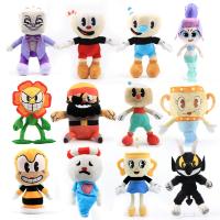 【YF】 1pc 20-28cm Cuphead Plush Toys Mugman The Chalice Soft Stuffed Peluche Dolls Cute Cartoon Doll for Kids Birthday Gift