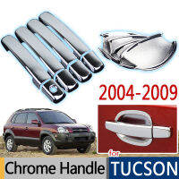 ขายร้อนสำหรับ Hyundai Tucson อุปกรณ์เสริม2004-2009 Chrome มือจับประตู2005 2006 2007 2008รถครอบคลุมสติกเกอร์รถจัดแต่งทรงผม