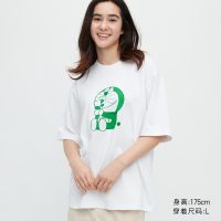 UNIQLO เสื้อยืดพิมพ์ลายโดราเอม่อนชาย/หญิง (ยู) (แขนสั้นพ่อแม่และลูกโดราเอมอน) 461096