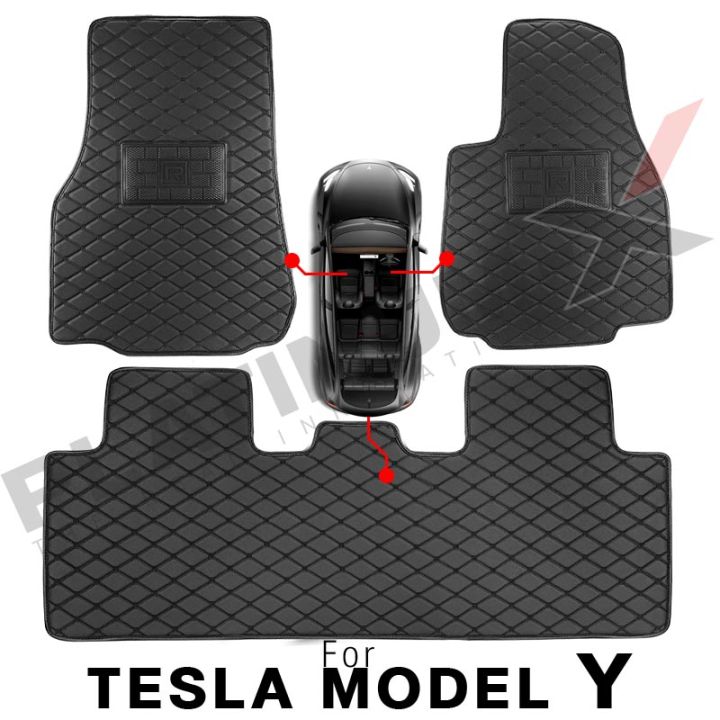 พรมติดรถยนต์-tesla-model-y-5d-2023-พรมปูพื้น-6d-hi-class-พรมรถยนต์-พื้นดำด้ายแดง-ดำ-5ประตู-พรมรถ-ev-พรมเข้ารูป-พรมแยกชิ้น-พรม6d-กันน้ำ-suv-อุปกรณ์ภายใน