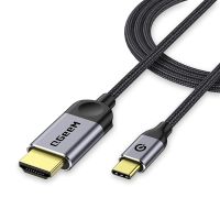 อะแดปเตอร์ USB Qgeem Kabel HDMI 6Ft 4K, USB Tipe C Kabel HDMI Thunderbolt 3 Kompatibel กับ Macbook Pro 2017-2020 Ipad Pro