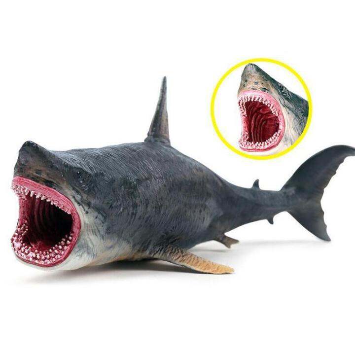 ชีวิตในท้องทะเลสัตว์ทะเลmegalodon-sharkตุ๊กตาขยับแขนขาได้การศึกษาการเรียนรู้ของขวัญของเล่นสำหรับเด็กของเล่น