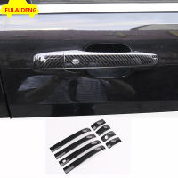 8pcs For Jeep Grand Cherokee 2014-2020 ABS Carbon Fiber Side Door Handl Cover Trim Car Styling Accessories