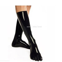 Latex Rubber Socks Stocking Seamless 3D 5 Toe Socks Long Toe Knee Socks Club Wear for Men and Women