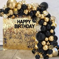 【DT】hot！ Gold Garland Arch Happy 30th 40th 50th Birthday Decorations Adults Baby Shower