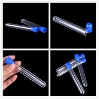 【CW】◘☌  Chemistry Plastic Test Tubes Vials Caps Pack Office School Supplies 15x100mm