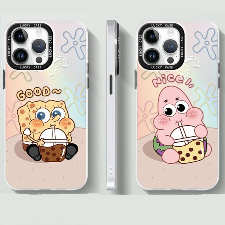 สำหรับ-iphone-spongebob-squarepants-เคสโทรศัพท์ซิลิโคน-ป้องกันการชนกัน-for-iphone-เคสมือถือ-14-pro-max-13-pro-max-12-11-pro-11-xs-max-xr-x-8-7-plus-เคสโทรศัพท์