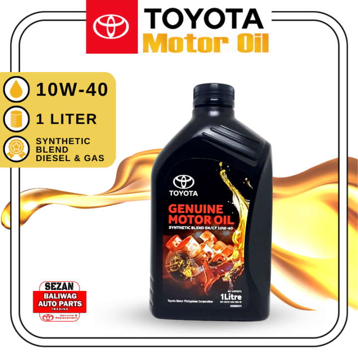 10W-40 SYNTHETIC BLEND 1 LITER ORIGINAL TOYOTA MOTOR OIL 08880-83866 ...