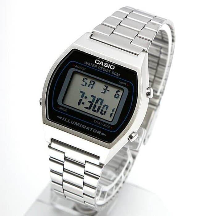 Casio Vintage B640WD-1AVDF Jam Unisex Strap Stainless - Silver Black ...